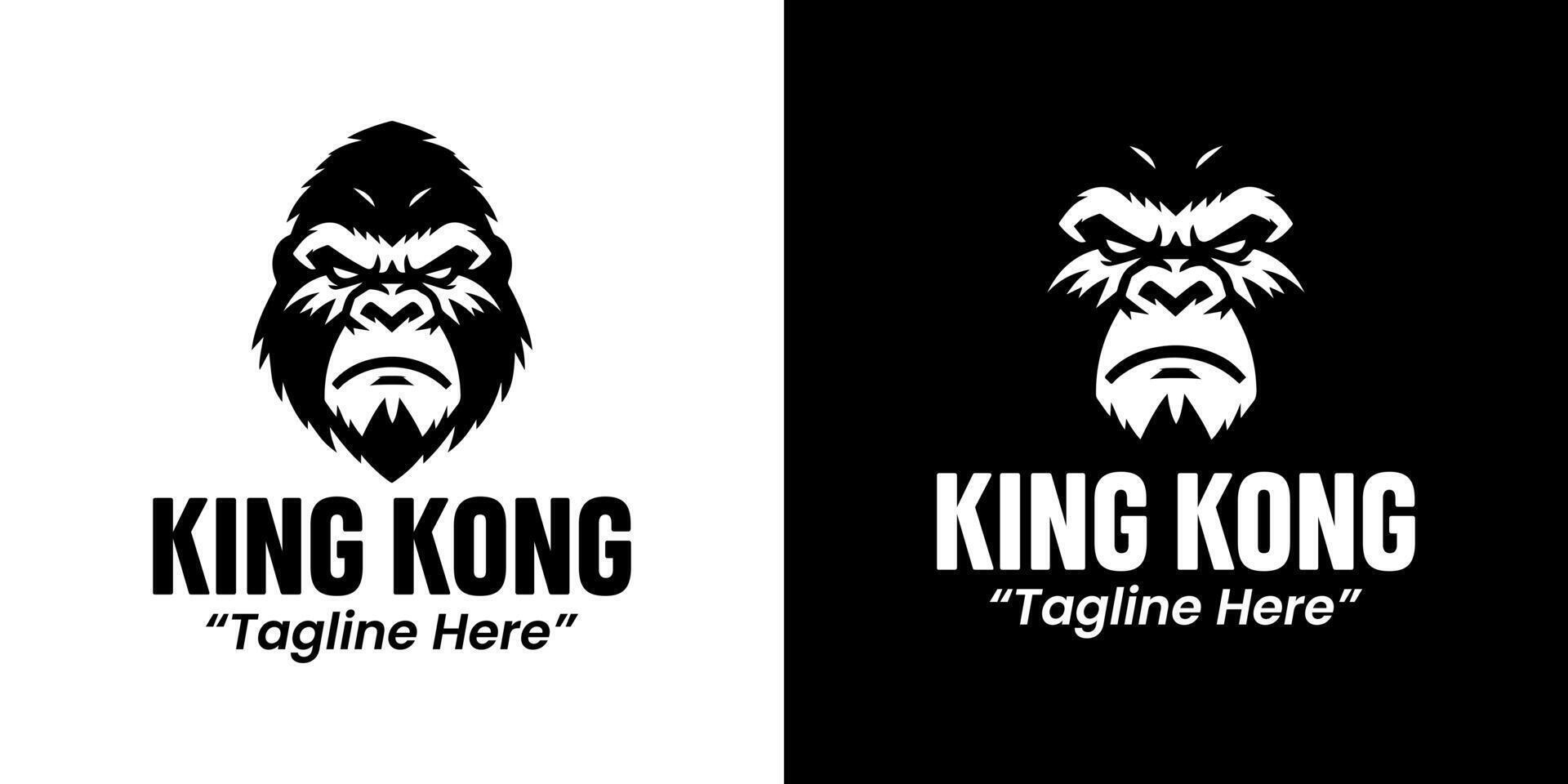 Minimalist King Kong Logo Design for Modern Business Branding vector
