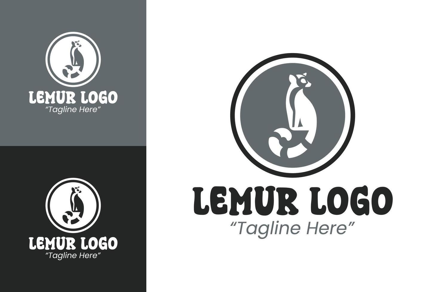 Elegant Lemur Logo for Modern Business Branding and Identity vector