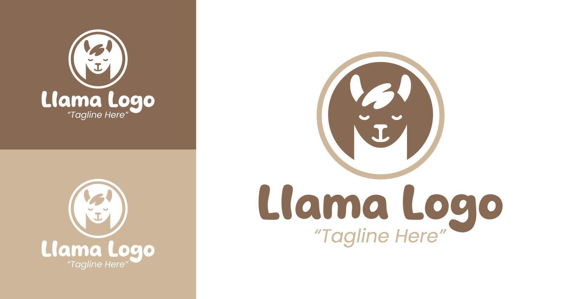 Minimalist Llama Branding Logo Design for Professional Use vector
