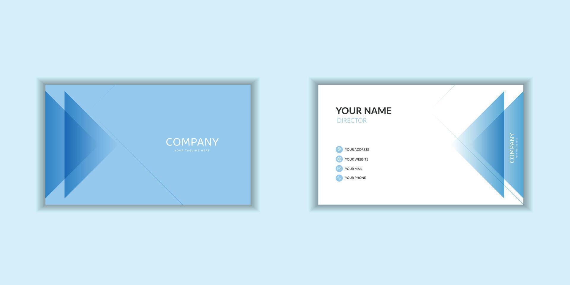 A sleek and modern corporate business card template with a clean design business vector