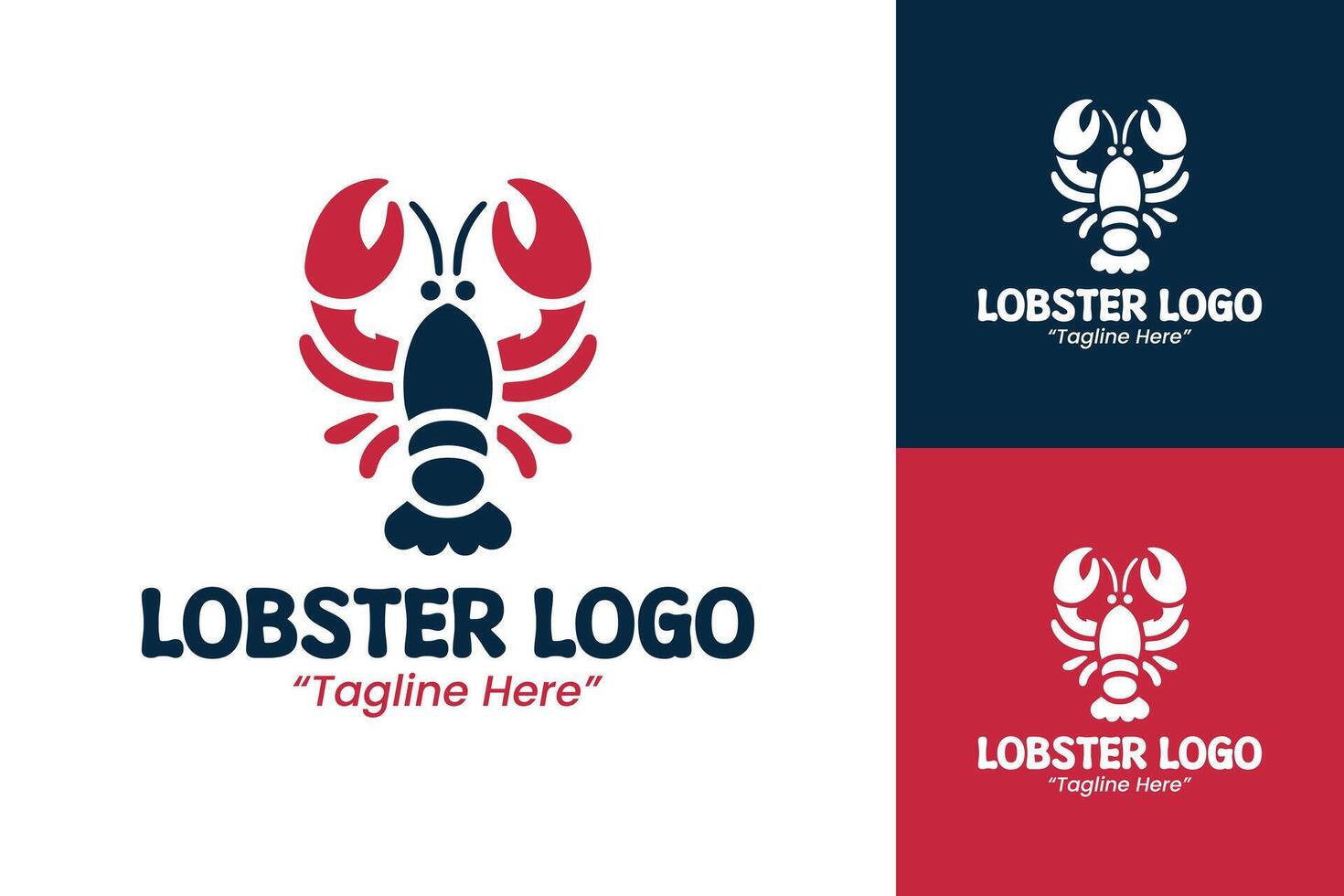 Unique Lobster Logo for Seafood Restaurant and Food Service Branding vector