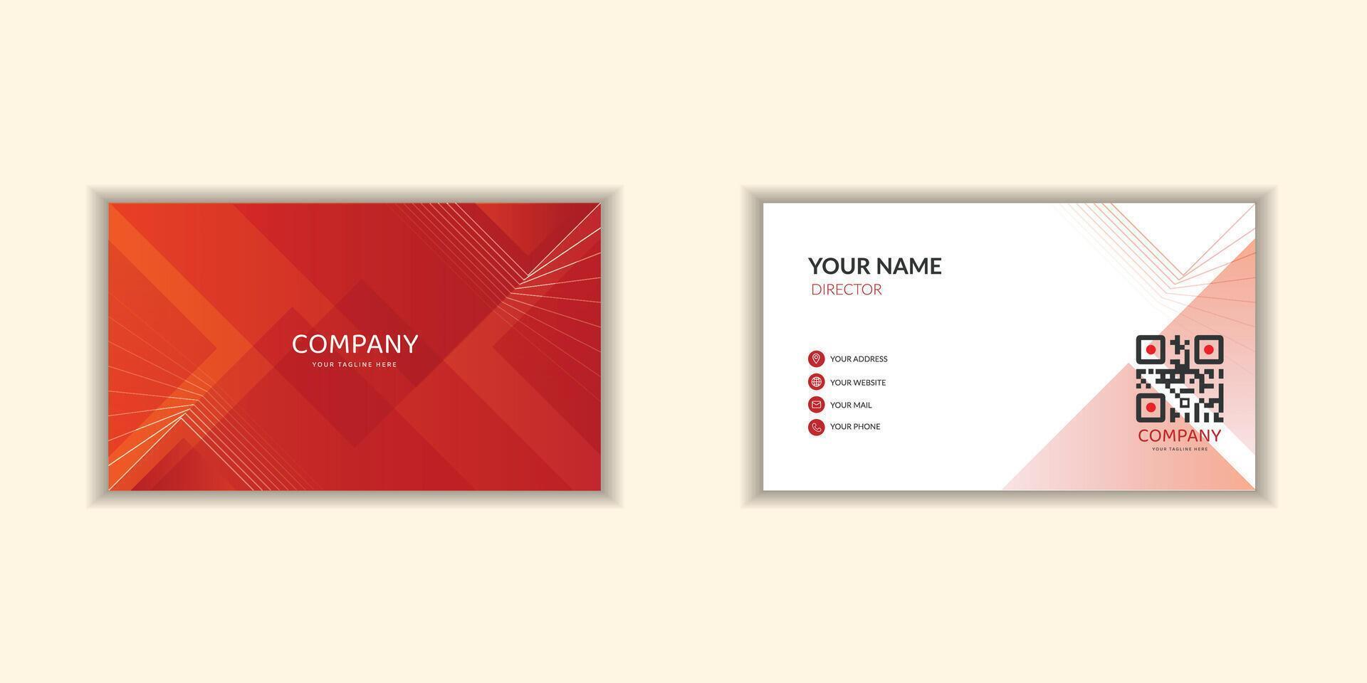 A sleek and modern corporate business card template with a clean design. Ideal for stationery branding card vector
