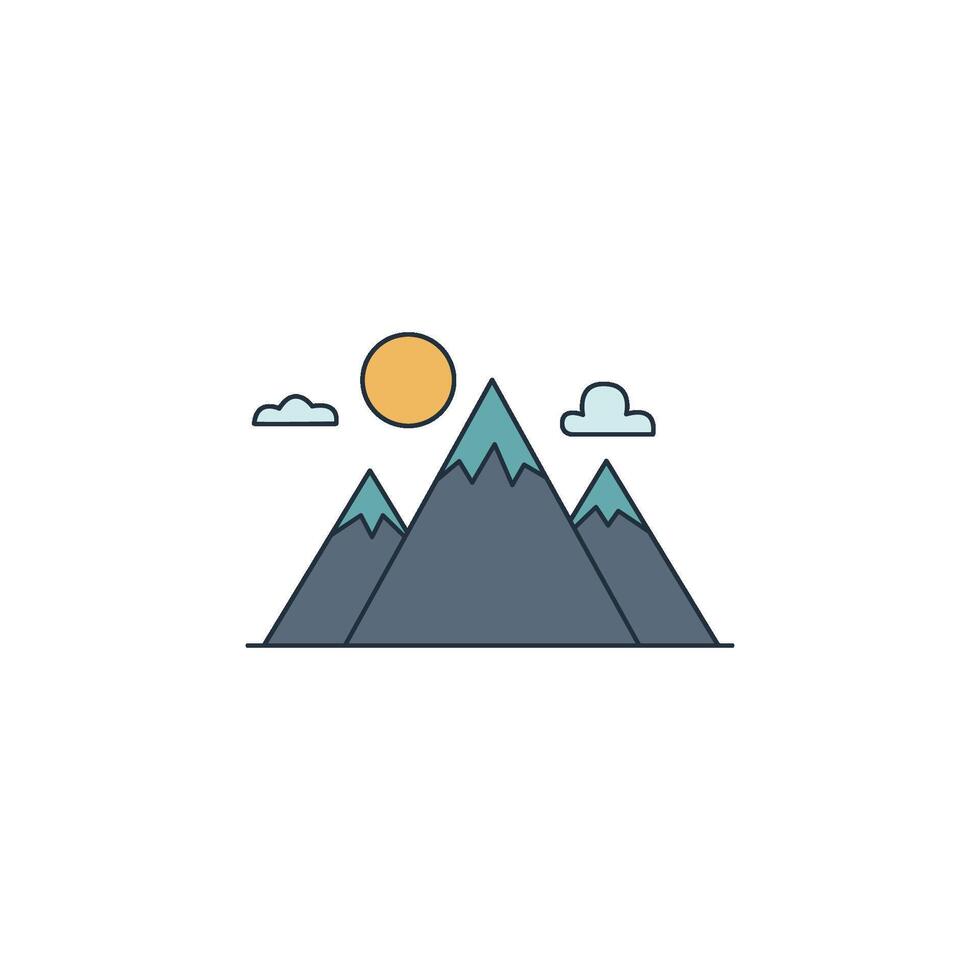 Mountain Landscape Adventure vector