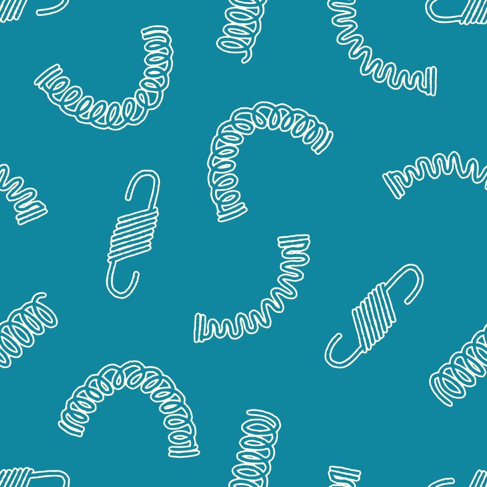 Outline Metal Spring Seamless Pattern Background for Surface Print Fabric Fashion Wrapping vector