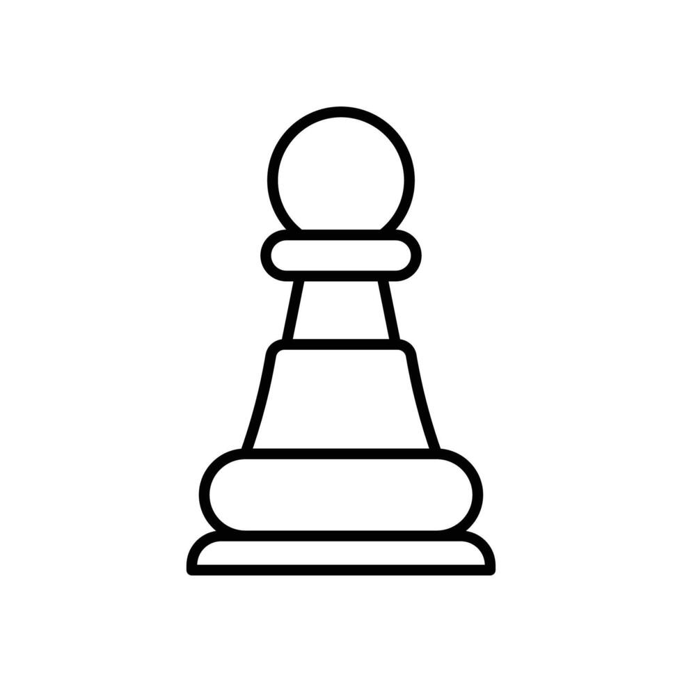 Chess pawn icon for boardgame and strategy vector