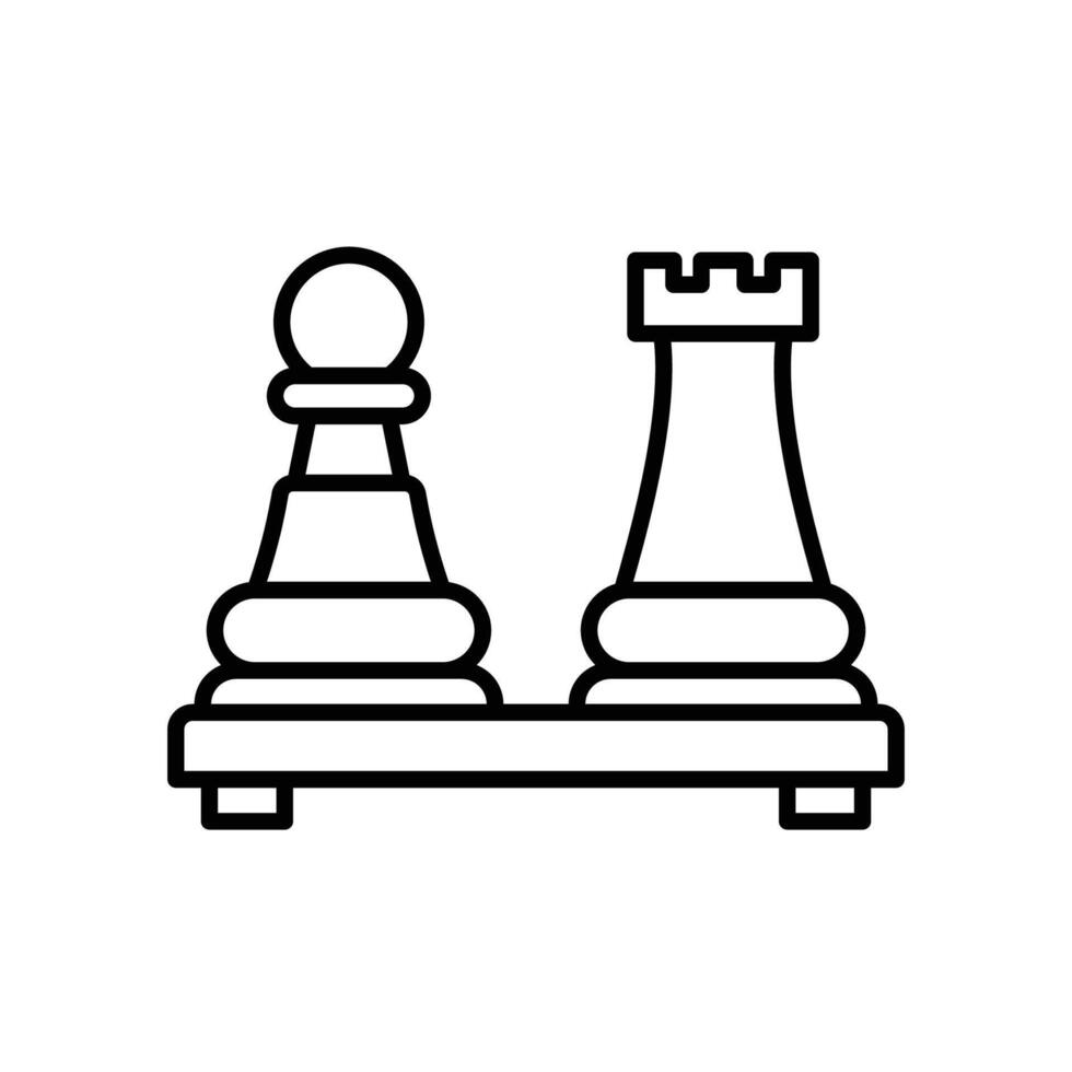Chessboard icon for game and business strategy vector