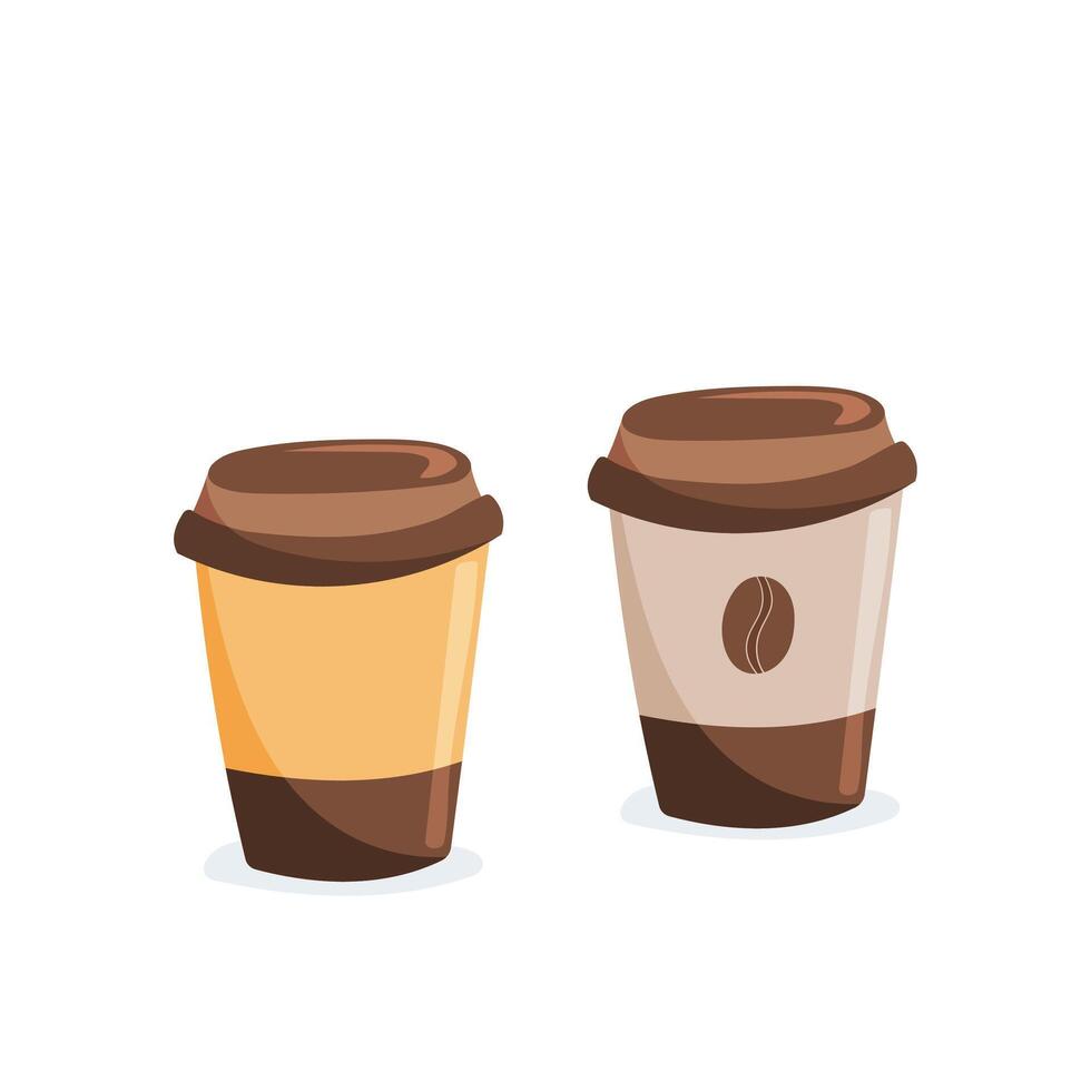 coffee to go cups illustration vector