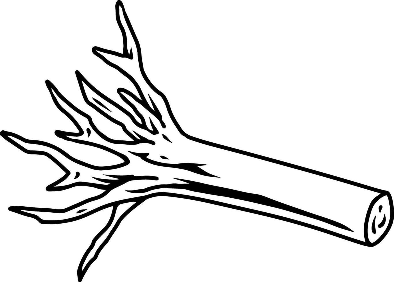 Cartoon Tree Root or Branch vector
