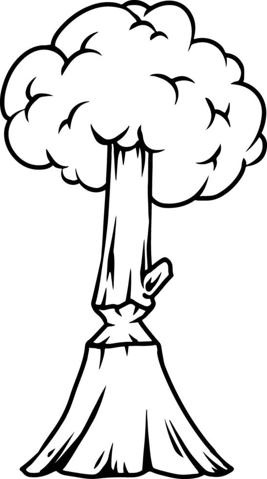 Cartoon Tree Being Cut vector