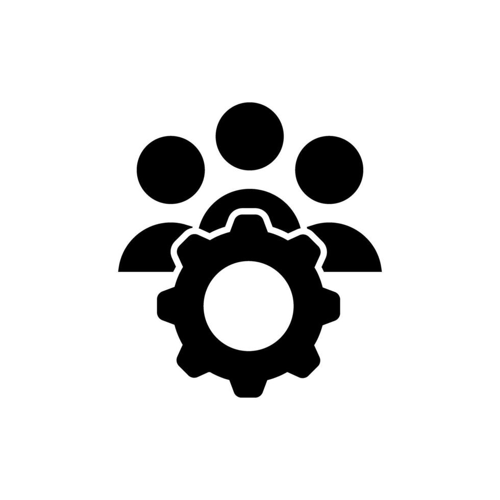 Teamwork icon. Simple illustration of teamwork icon for web design isolated on white background. vector