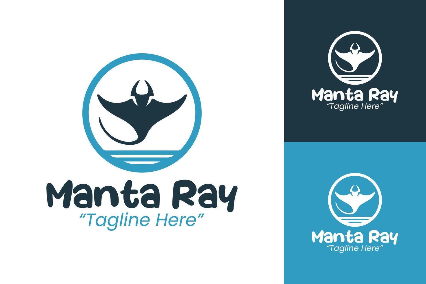 Sleek and Dynamic Manta Ray Logo Design for Eco-Friendly Brands vector
