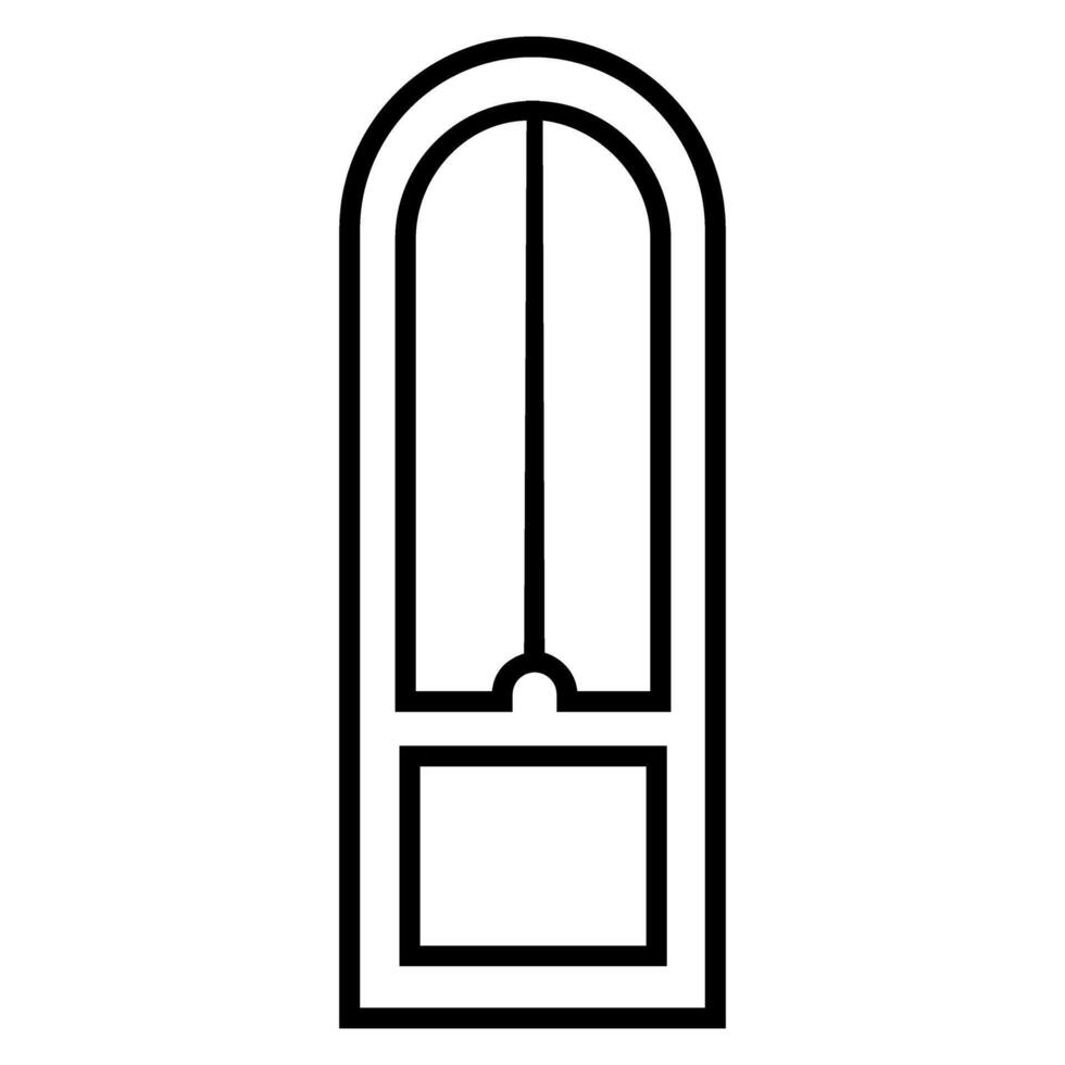 Door icon. illustration. Isolated on white background. vector