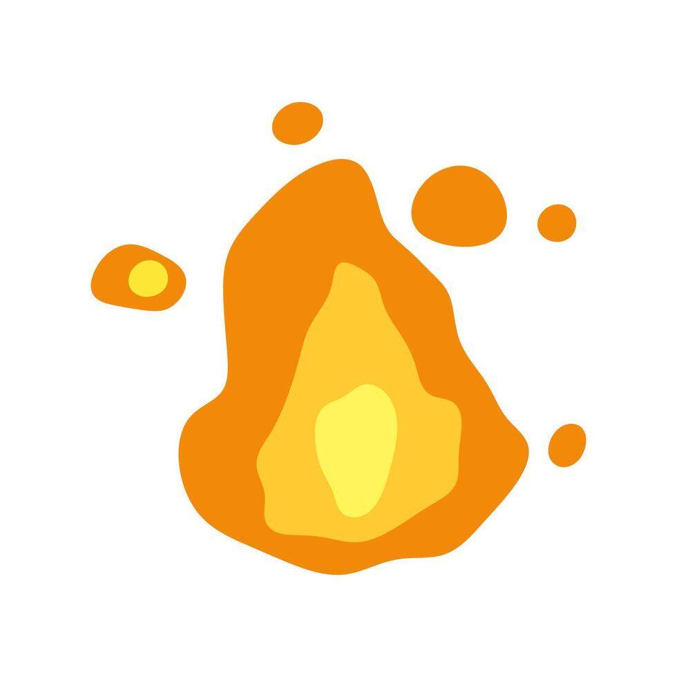 Cartoon Flame Fire Icon vector