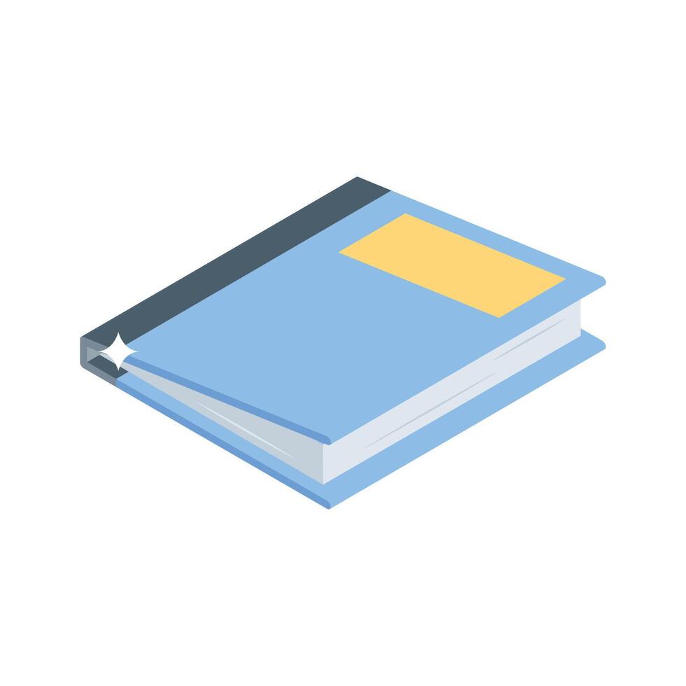 Visually engaging isometric style icon of school book vector