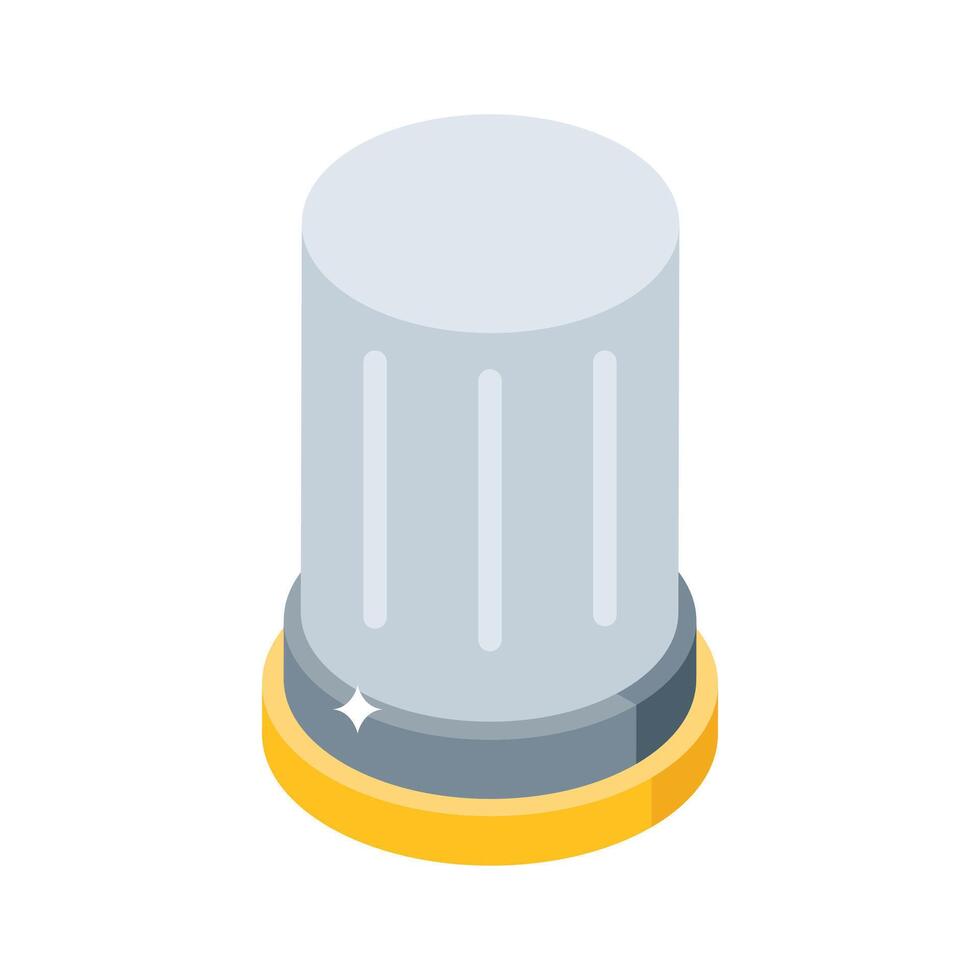 Check out this isometric style icon of decorated school pillar vector