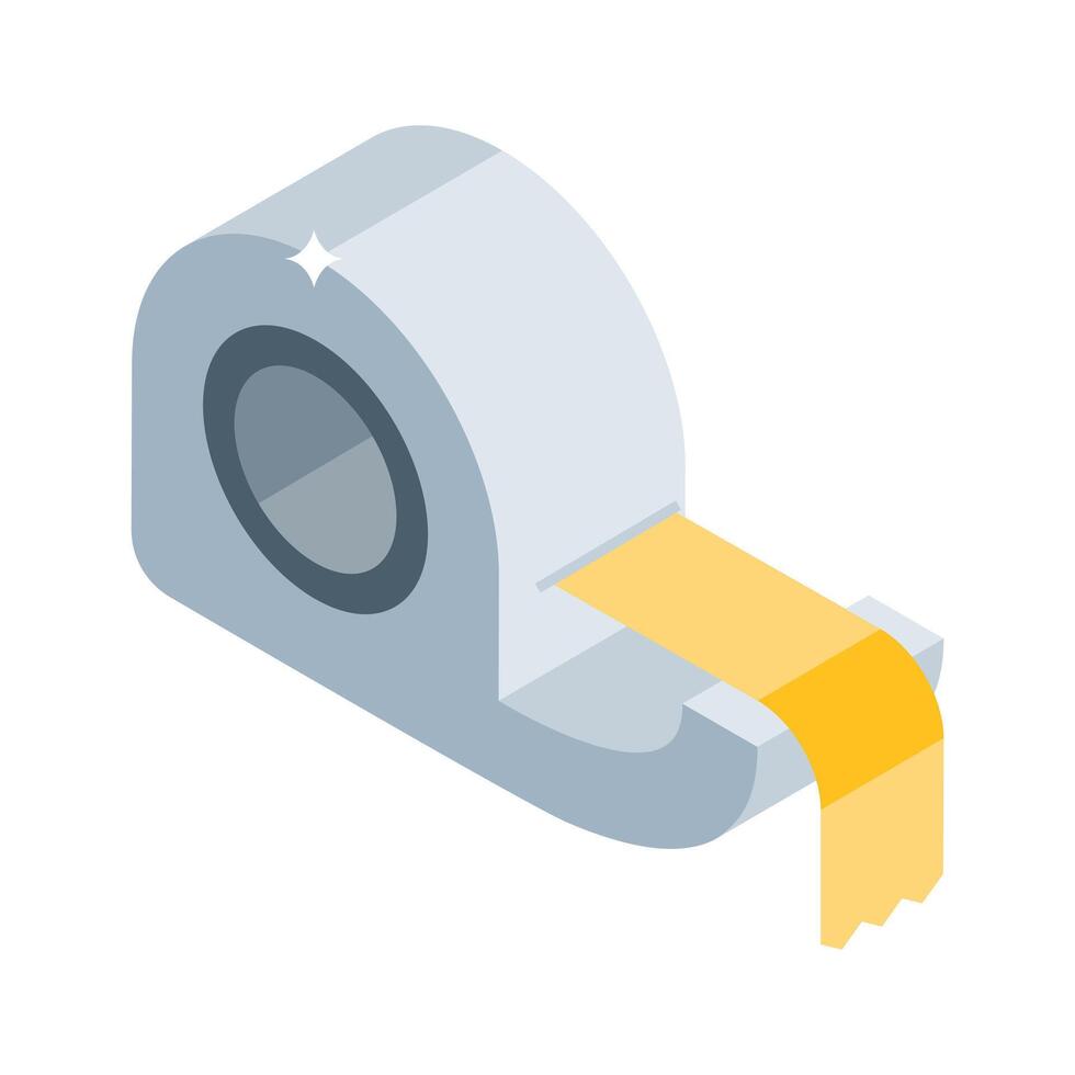 Trendy isometric icon of tape dispenser, easy to edit vector
