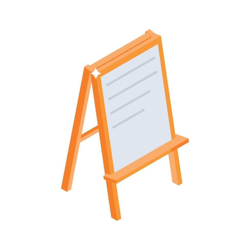 A stylish isometric style icon of school board vector