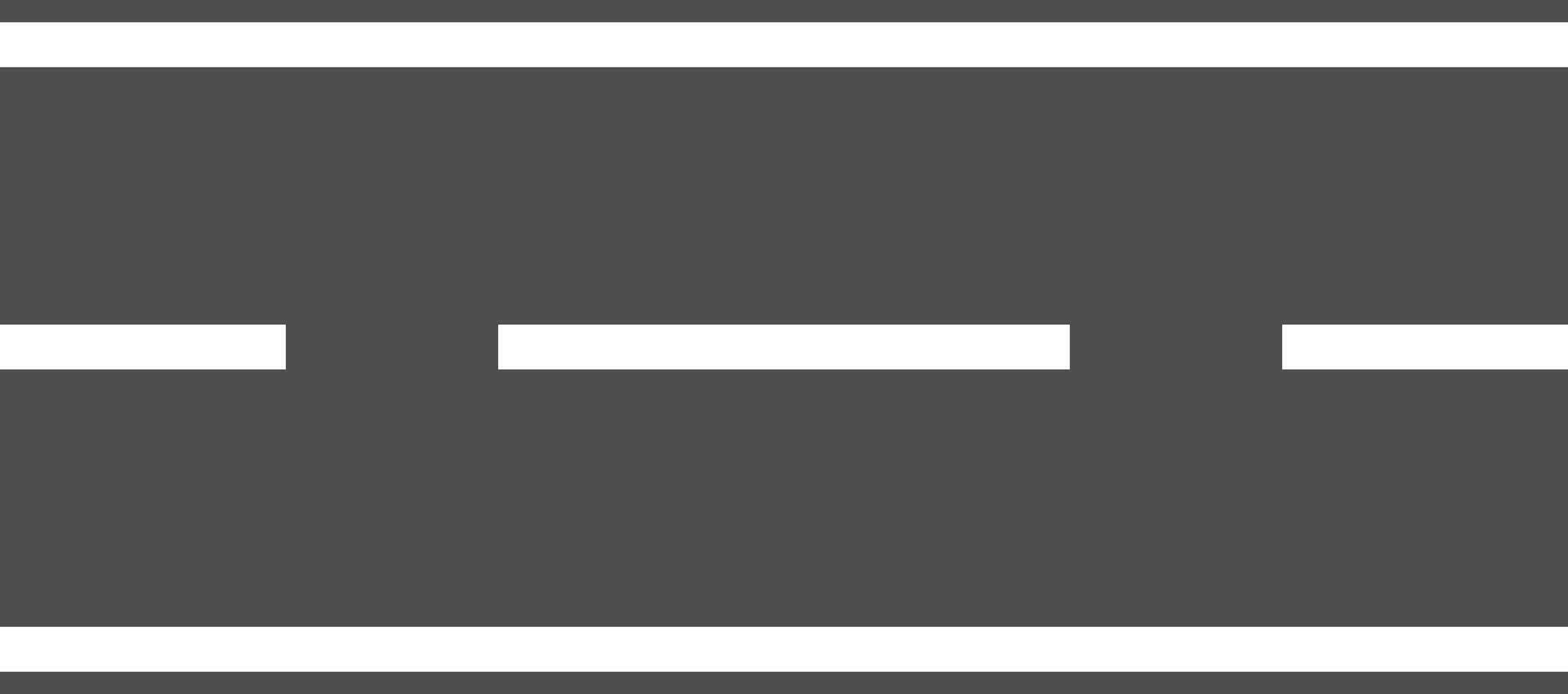 Clean graphic of a highway surface from a top down perspective, featuring classic road stripes. Perfect for backgrounds related to infrastructure, driving, or navigating urban and rural landscapes vector