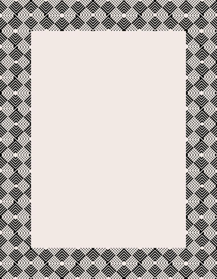 Clean minimalist template with a detailed decorative frame showcasing an intricate abstract design. for modern design layouts, stationery, or creative content presentation with ample copy space vector