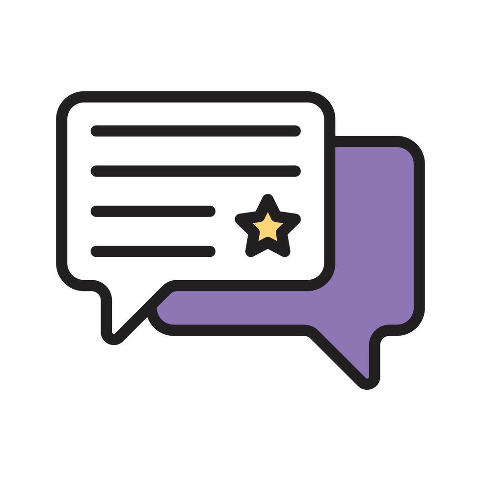 Download our premium filled outline style icon of chat bubbles vector