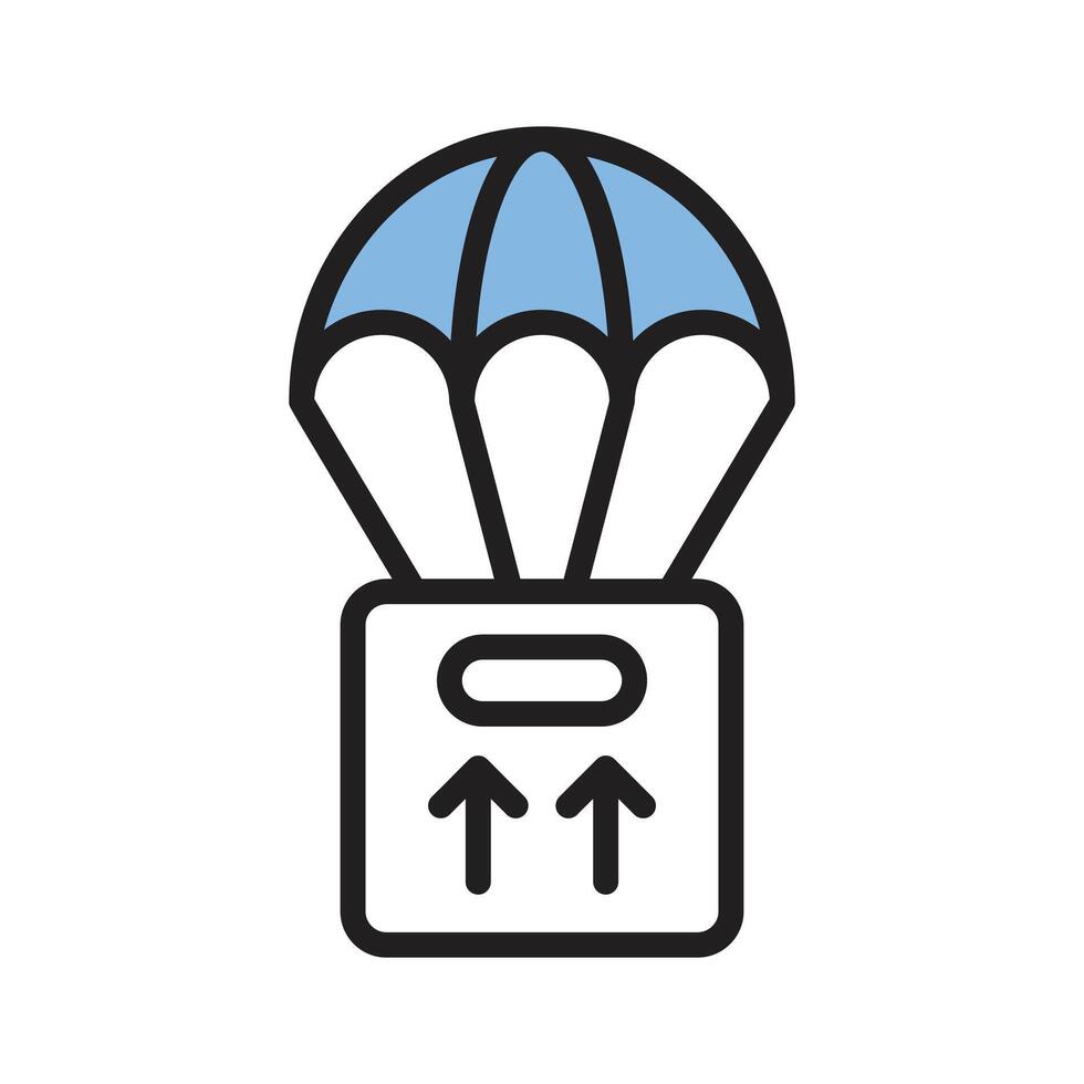 Easy to edit filled linear style icon of air delivery concept vector