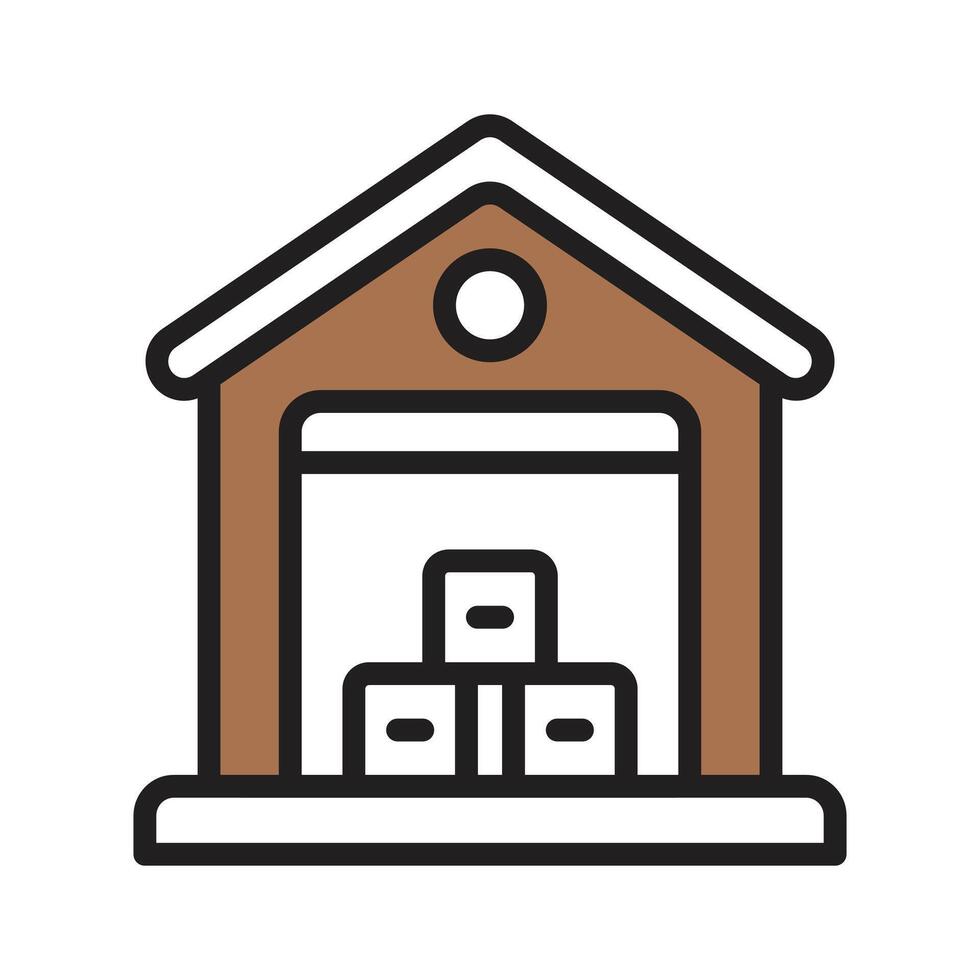 Catch a sight of this trendy warehouse filled line icon vector