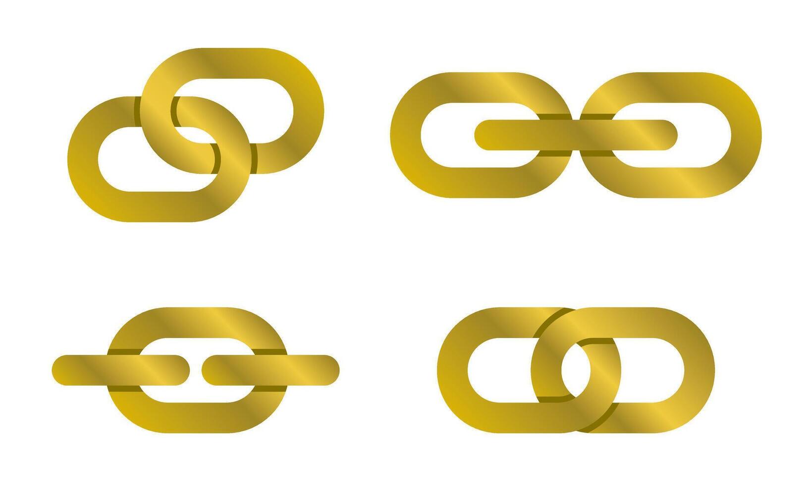 Icon of chains with various types links vector