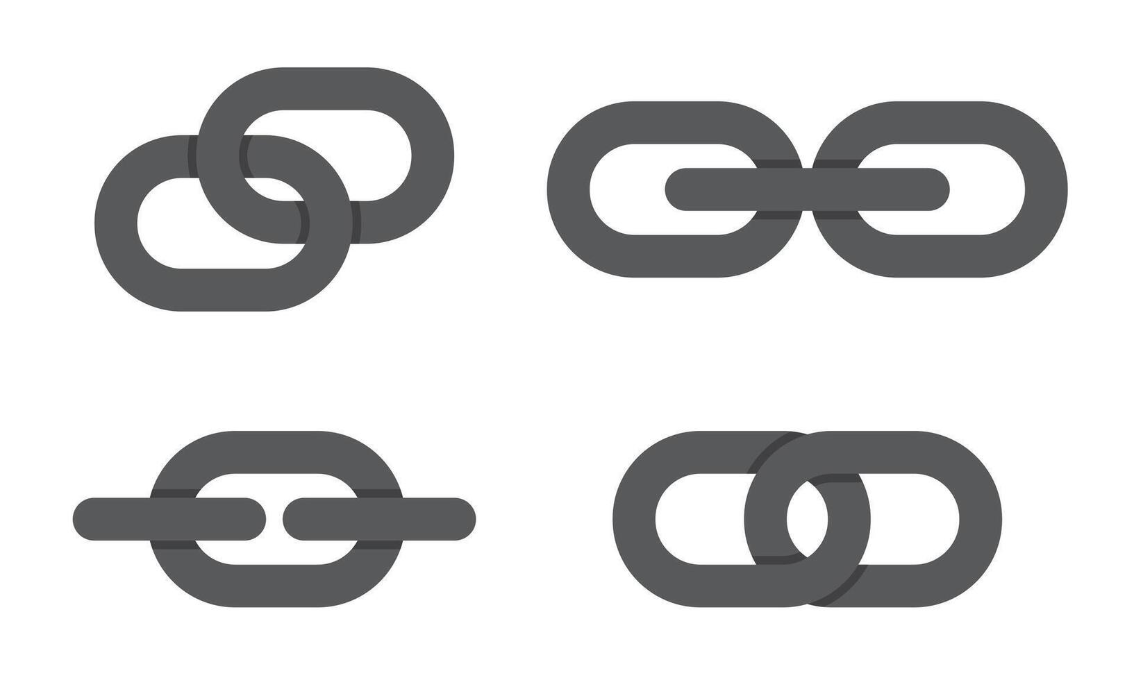Icon of chains with various types of links vector