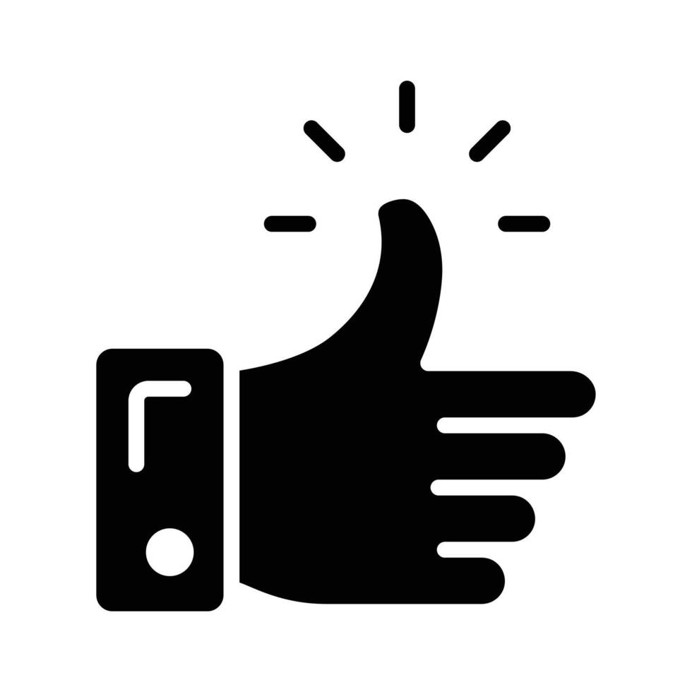 A well crafted glyph style icon like gesture vector