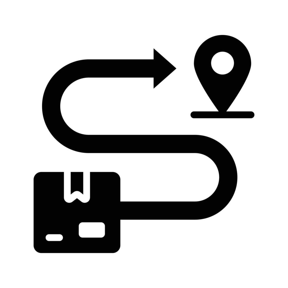 Grab this amazing glyph style icon of parcel tracking vector
