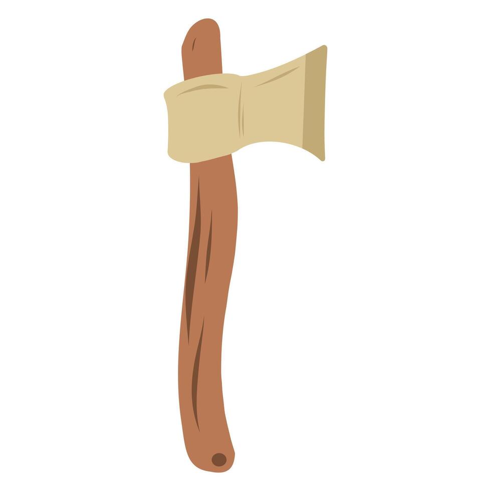 Hand drawn hatchet illustration on a white background. Axe illustration vector