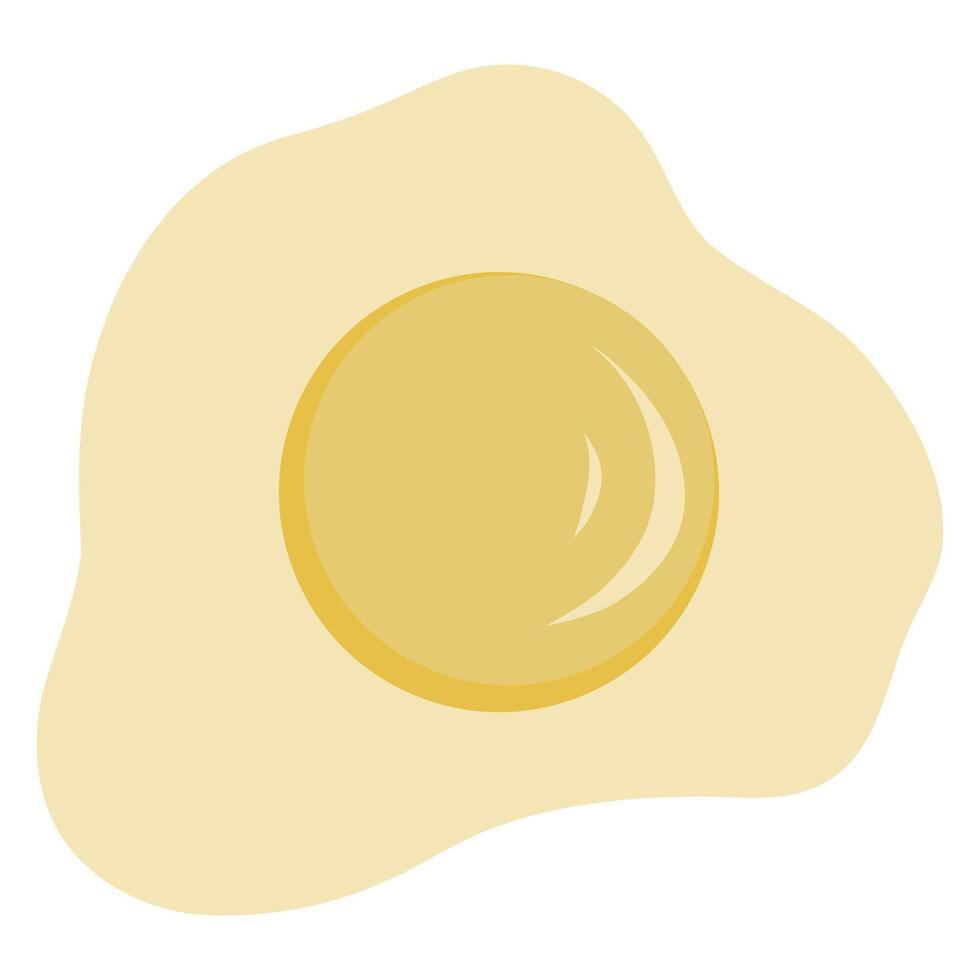Hand drawn yolk on a white background illustration. Fried egg, egg yolk illustration vector