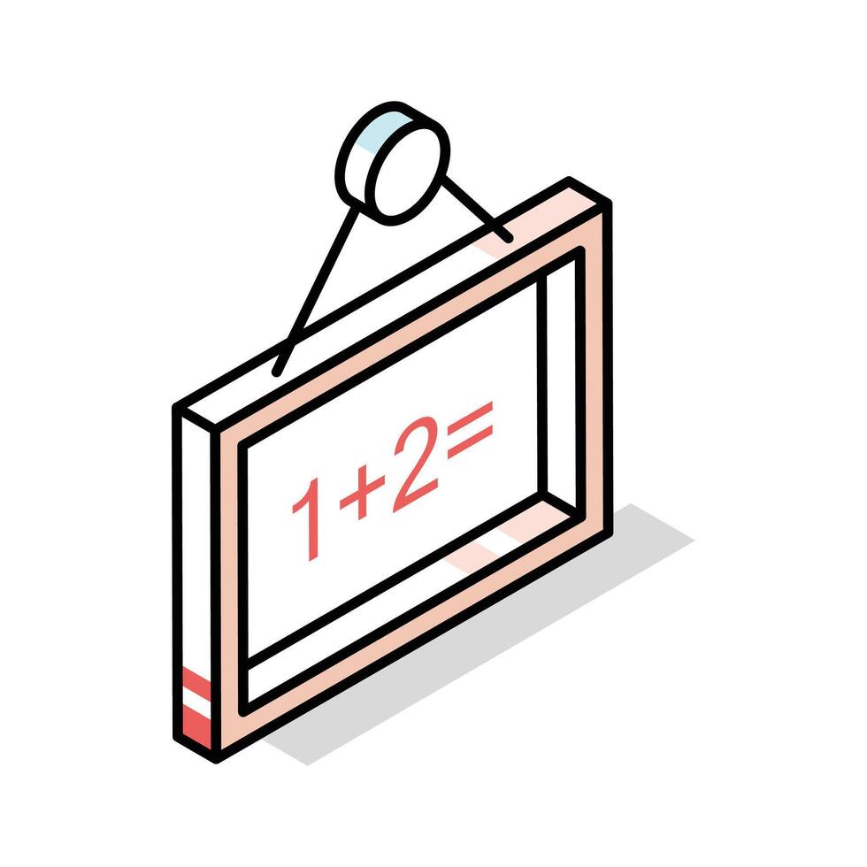 Get this isometric style icon of math equation vector
