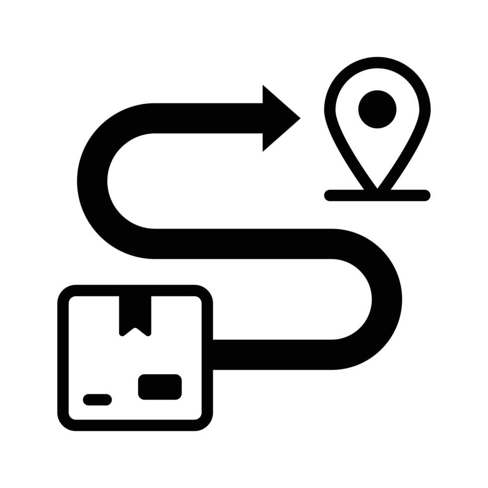 Grab this amazing glyph style icon of parcel tracking. vector