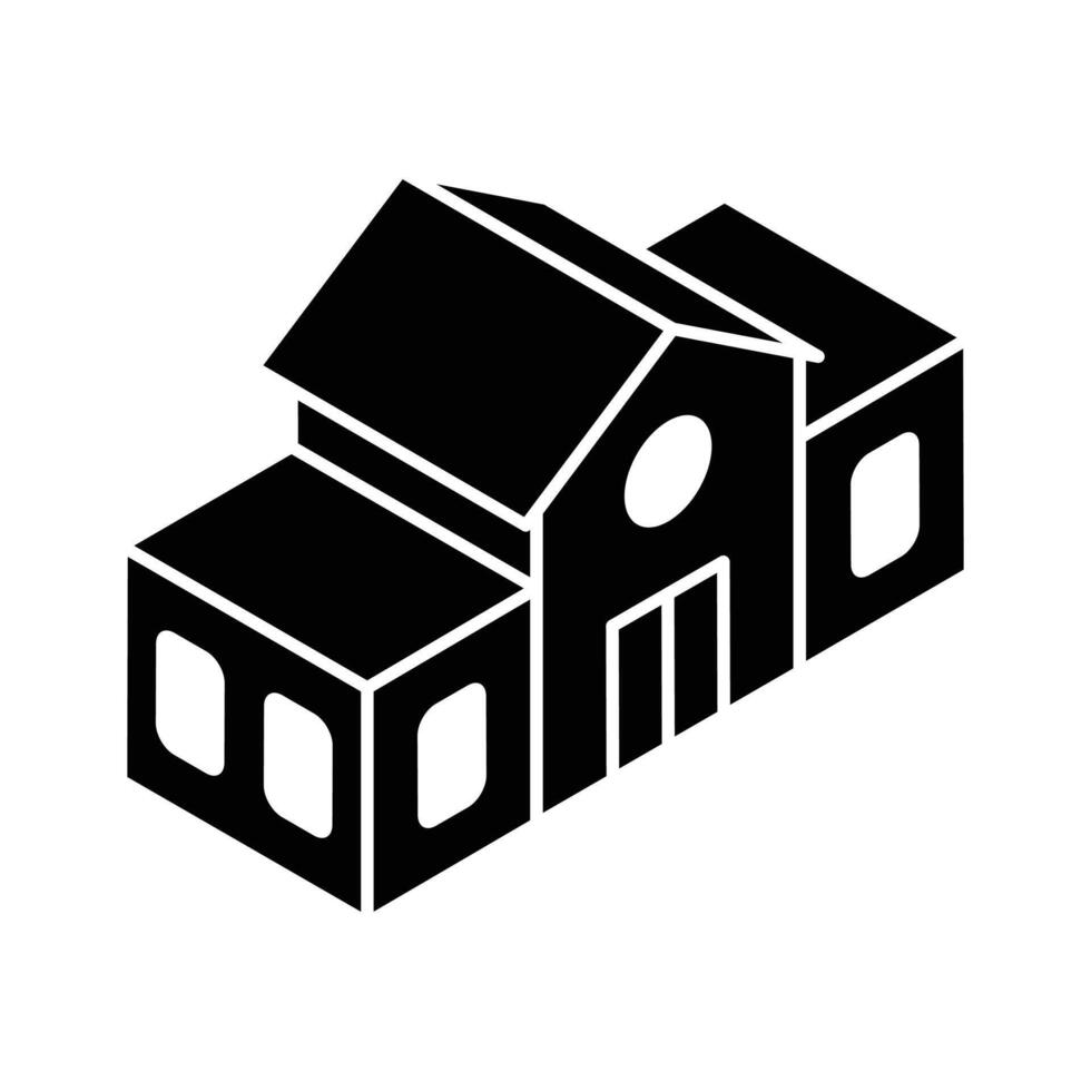 A premium isometric style icon of university campus. vector