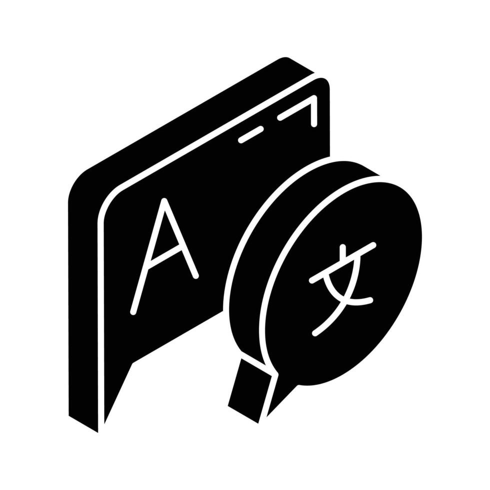 A captivating isometric filled icon of language exchange vector