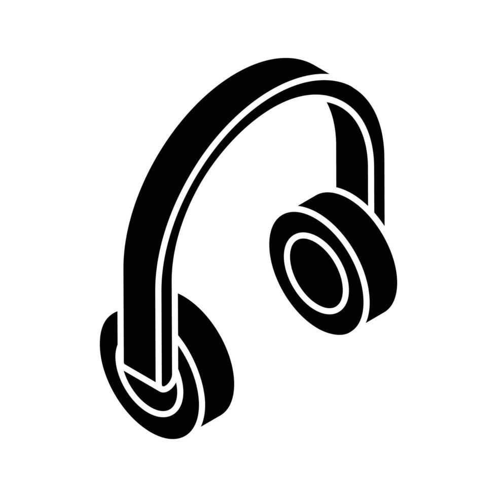 Check out this isometric filled icon of headphones vector