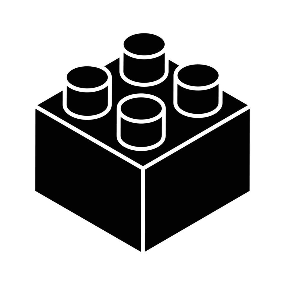 Get this isometric filled icon of study building block vector