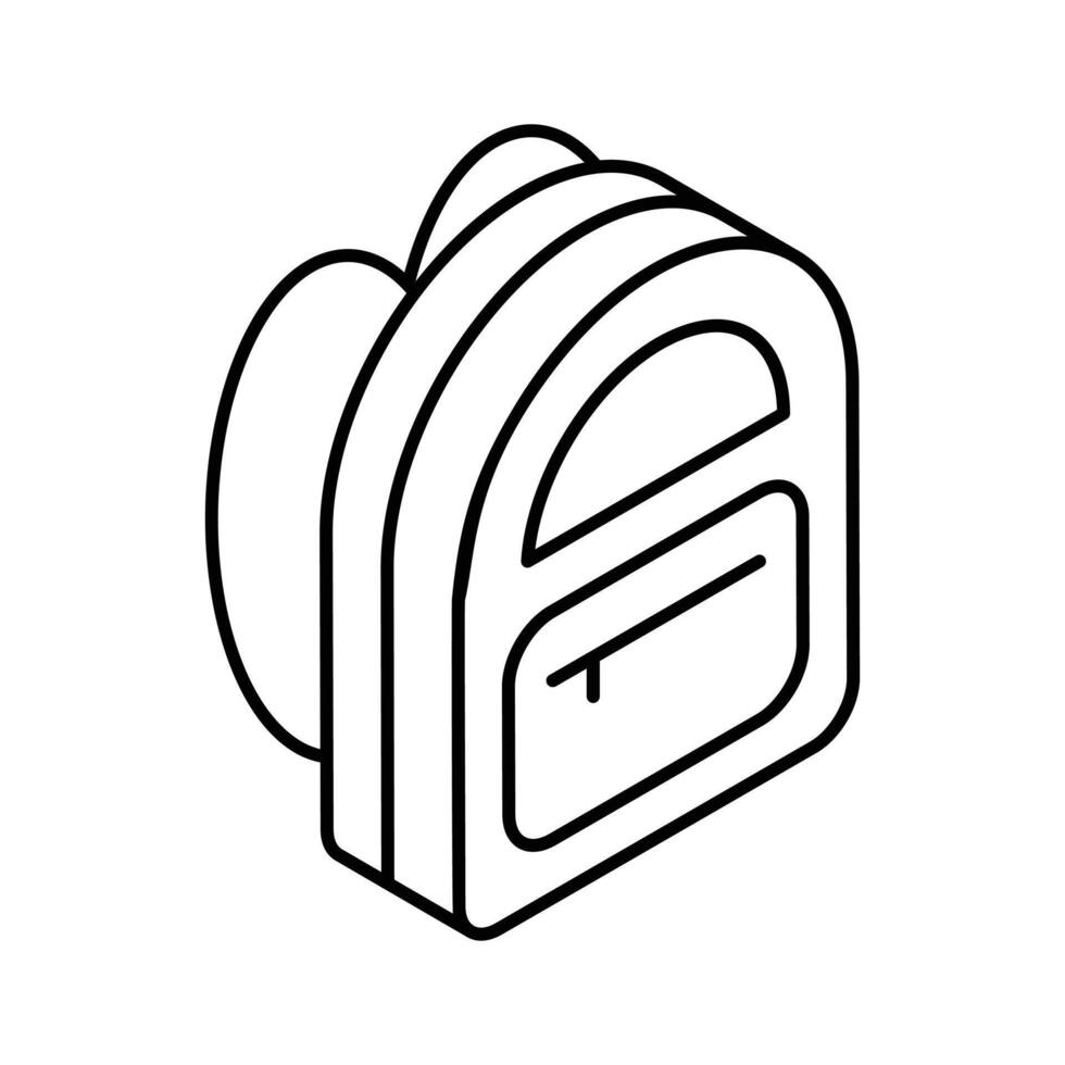 A premium isometric outline icon of student bag.. vector