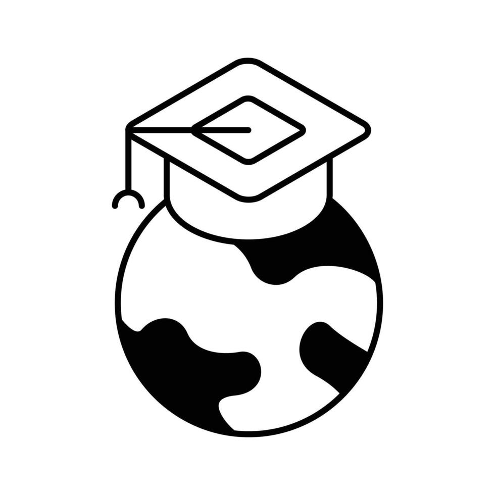 Grab this isometric icon showing global education concept... vector