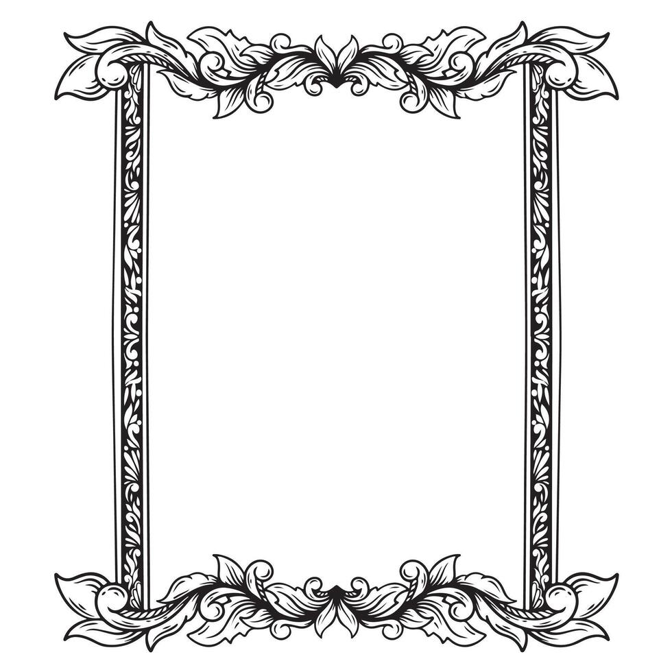 Illustration of floral frame design with vignetted corners. vector
