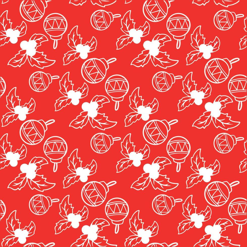 Seamless pattern with acorns on a red background. illustration. vector