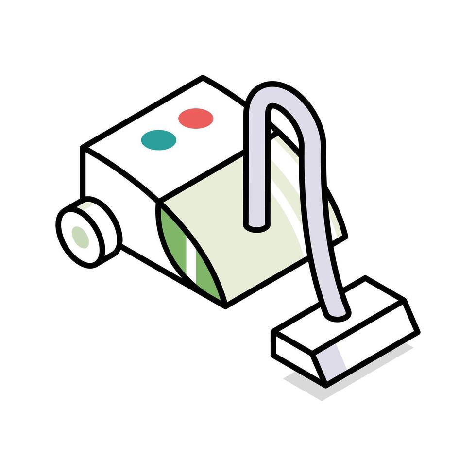 Ready to use isometric icon of a vacuum cleaner vector