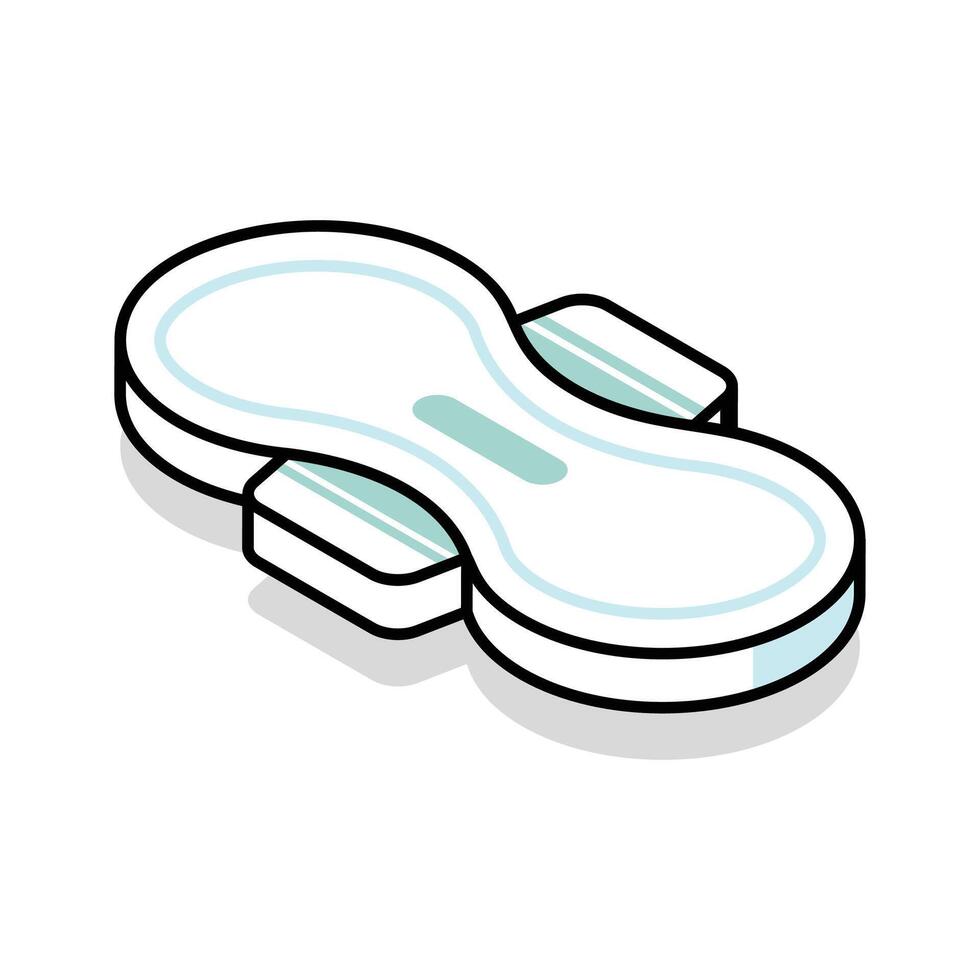 Get this isometric style icon of sanitary pad vector