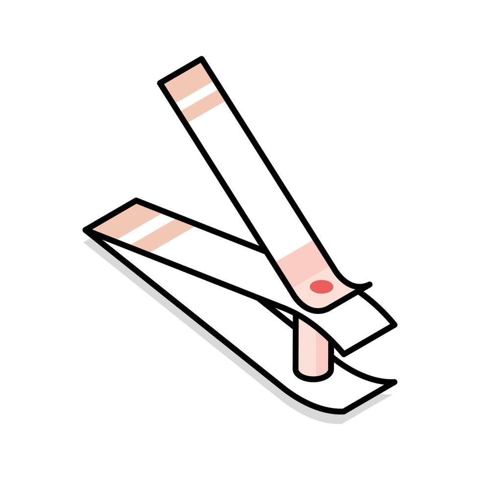 A visually appealing isometric icon of metal nail clipper vector