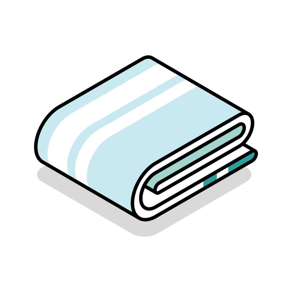 Visually engaging isometric icon showing neatly folded clothes vector