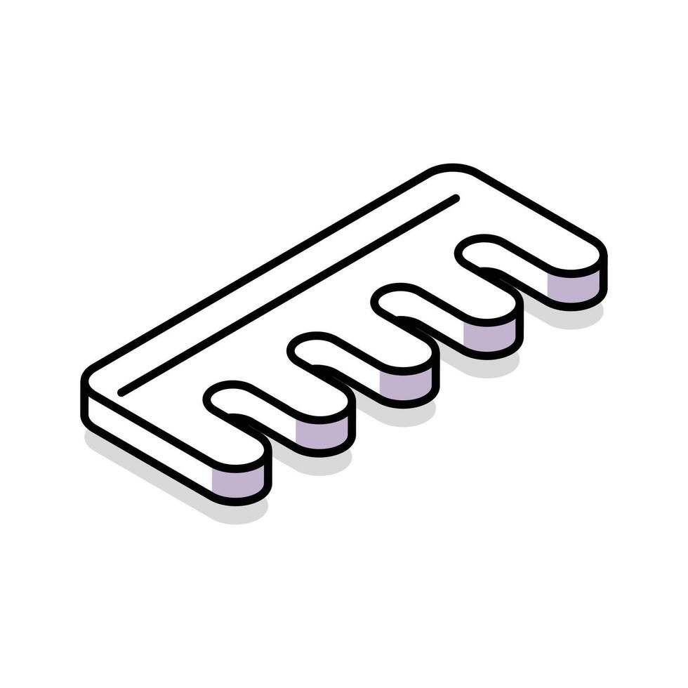 A well crafted isometric icon of classic hair comb vector