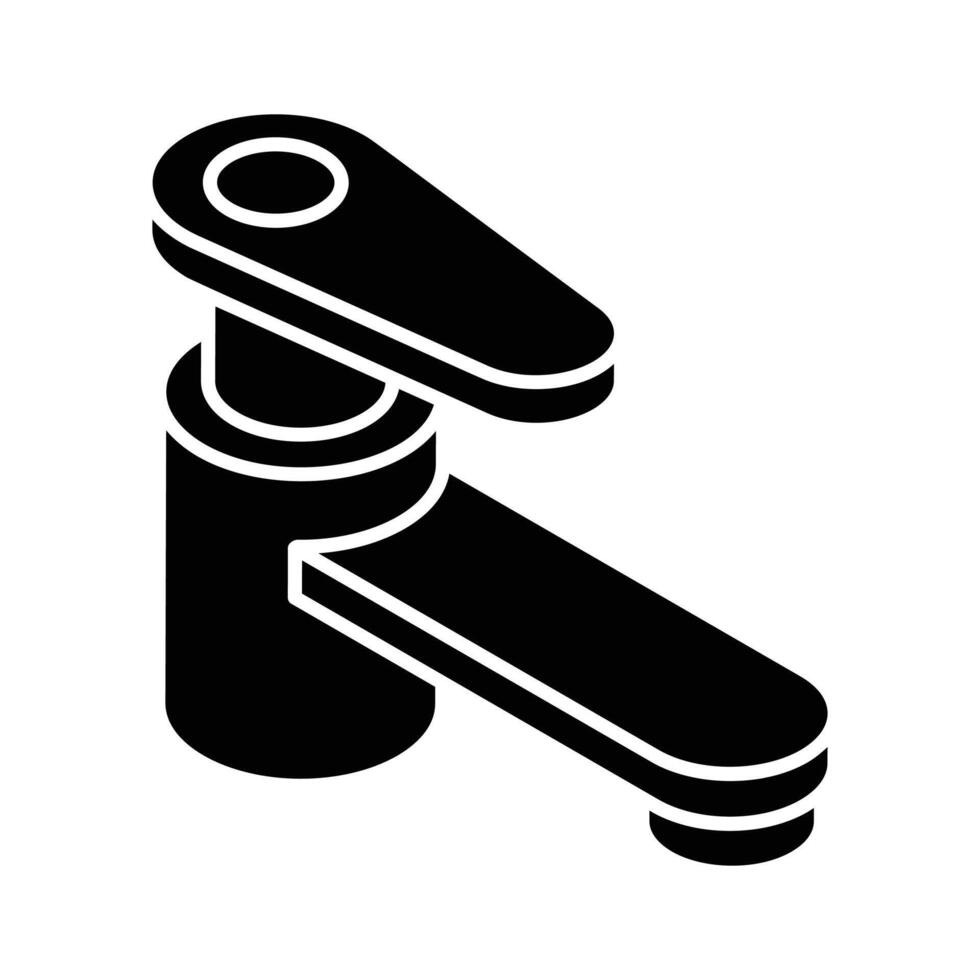 Check out this isometric icon of metal bathroom tap.. vector