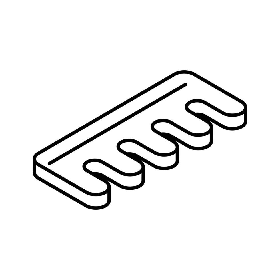 A well crafted isometric icon of classic hair comb. vector