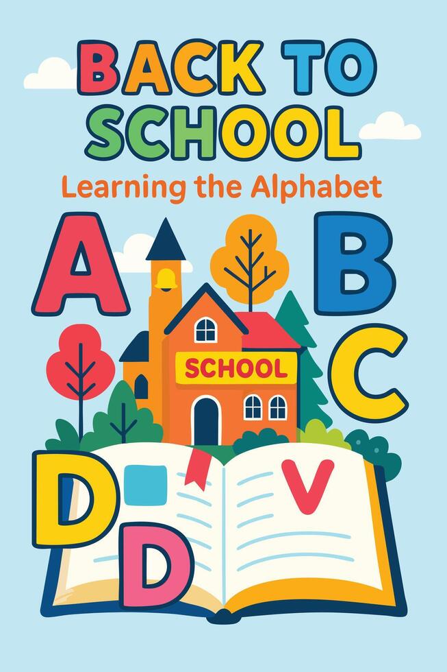 Cool Kids book Colorful Cover Template vector